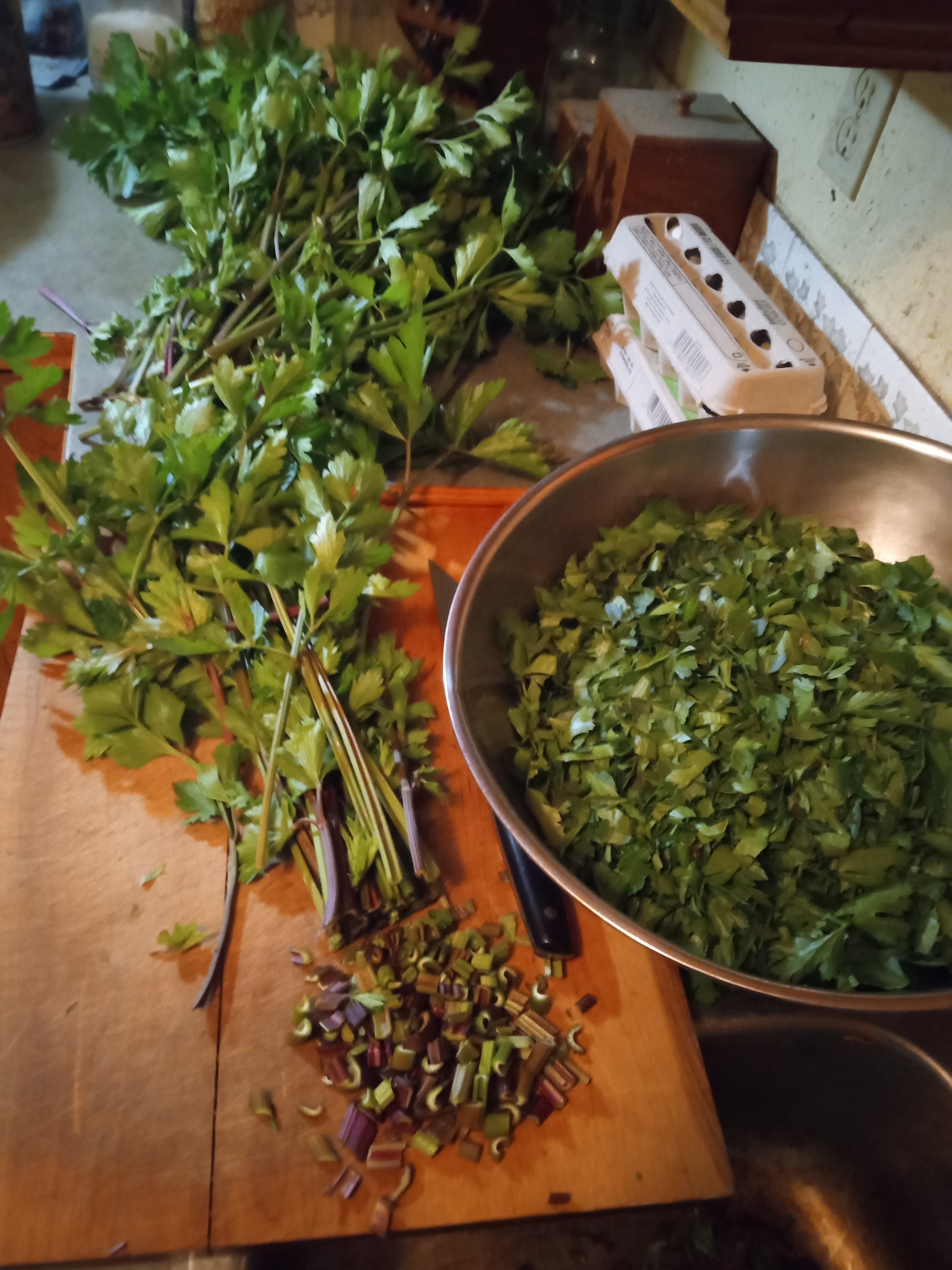 Interesting summer harvest - celery harvest