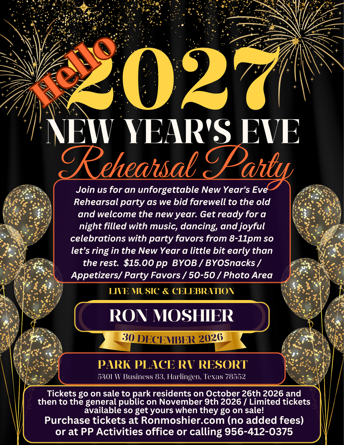 12-30-2026 Ron Moshier Park Place NYE's Rehearal Party (Table 8)