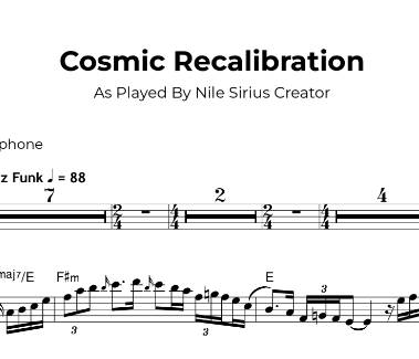 COSMIC RECALIBRATION E FLAT ALTO SAXOPHONE CHART