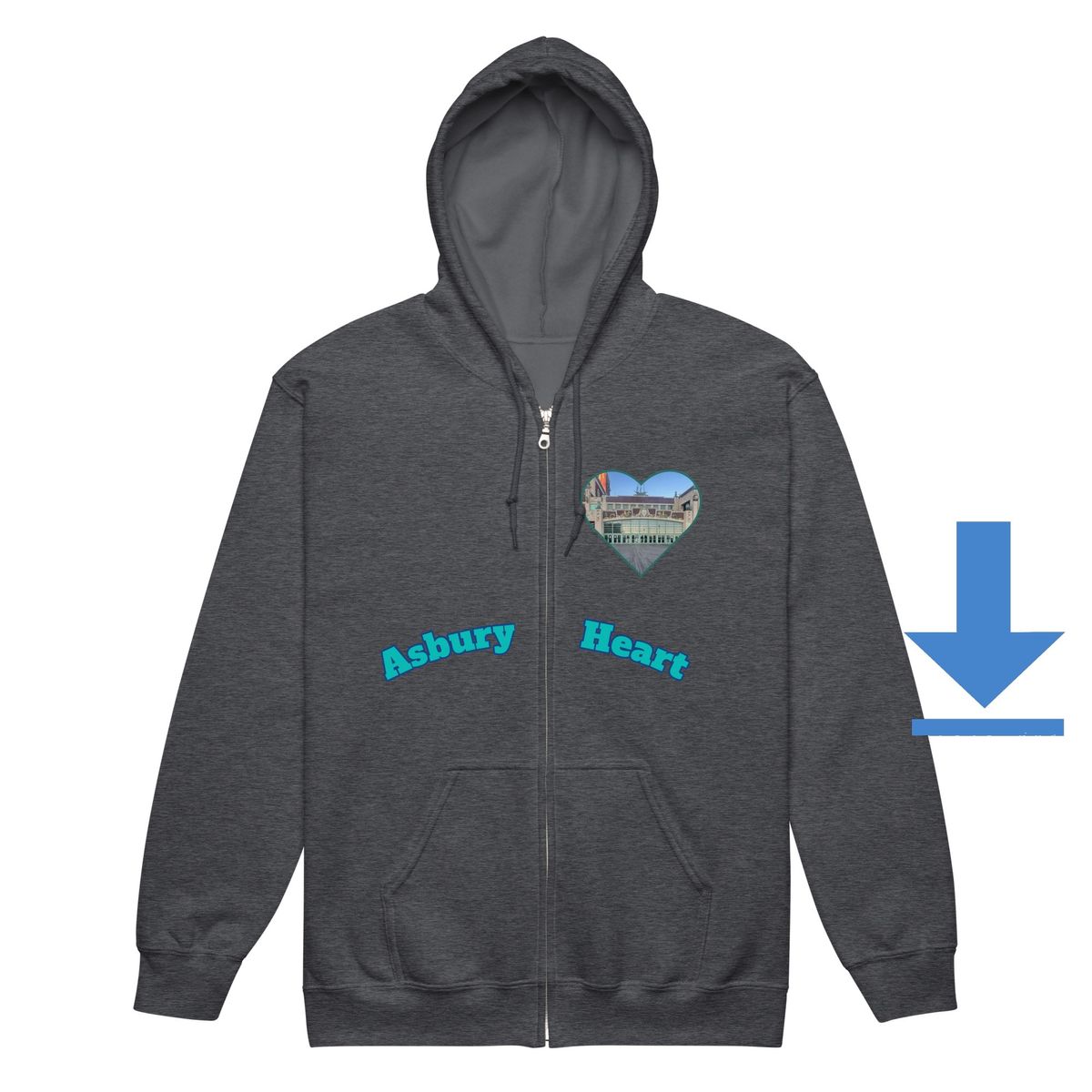 Asbury Heart Zip-up Hoodie + album download