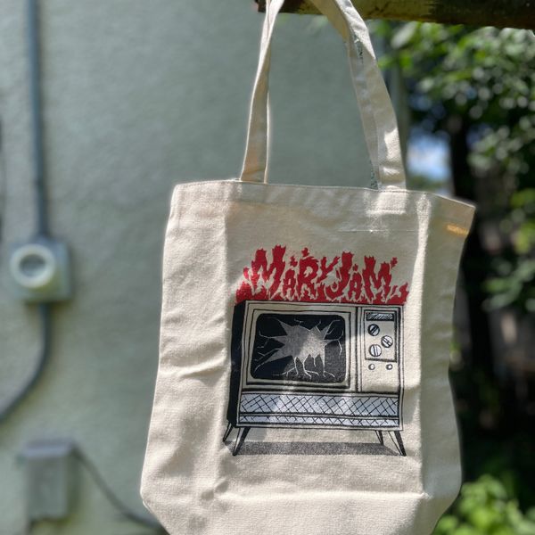 BURNING TV TOTE