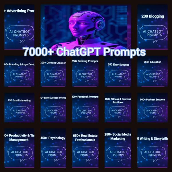 Bundle Deal: ChatGPT Prompt Collection -7000+ Prompts in 18 Niches