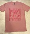 New HH design Tee in faded wine pink