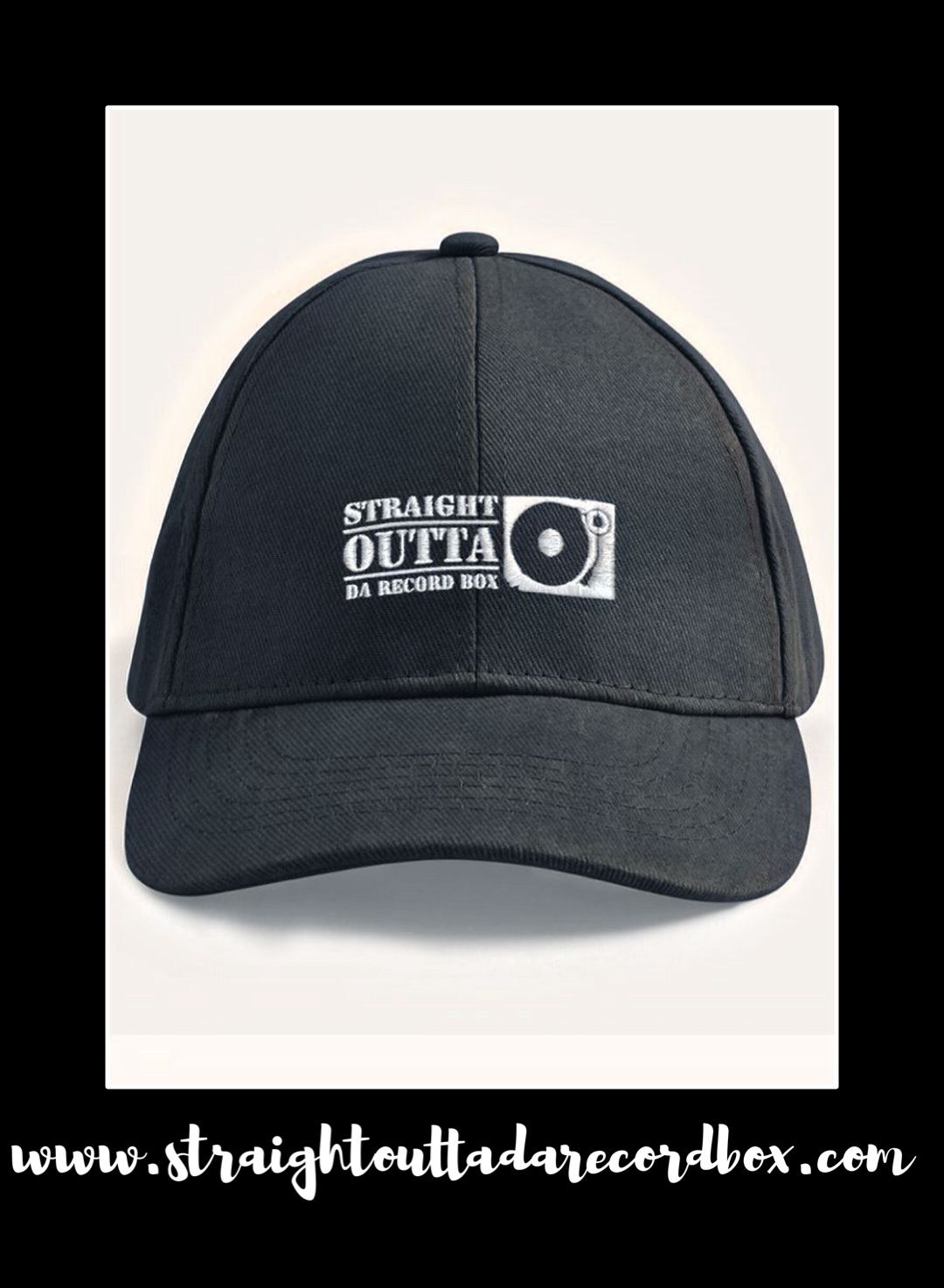 Straight Outta Da Record Box Baseball Cap | DJ Vinyl Turntable Embroidered Hat | Music Lover Headwear