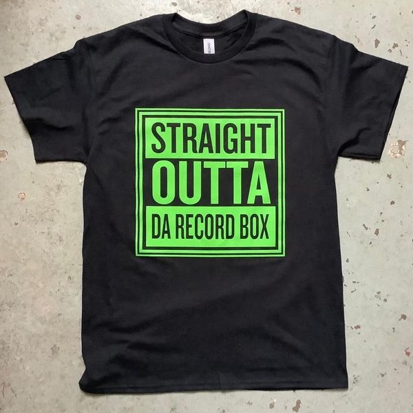 Straight Outta Da Record Box T-Shirt | DJ Vinyl Enthusiast Tee | Hip Hop Music Producer Gift