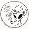 Cosmic Cowboy Alien Sticker