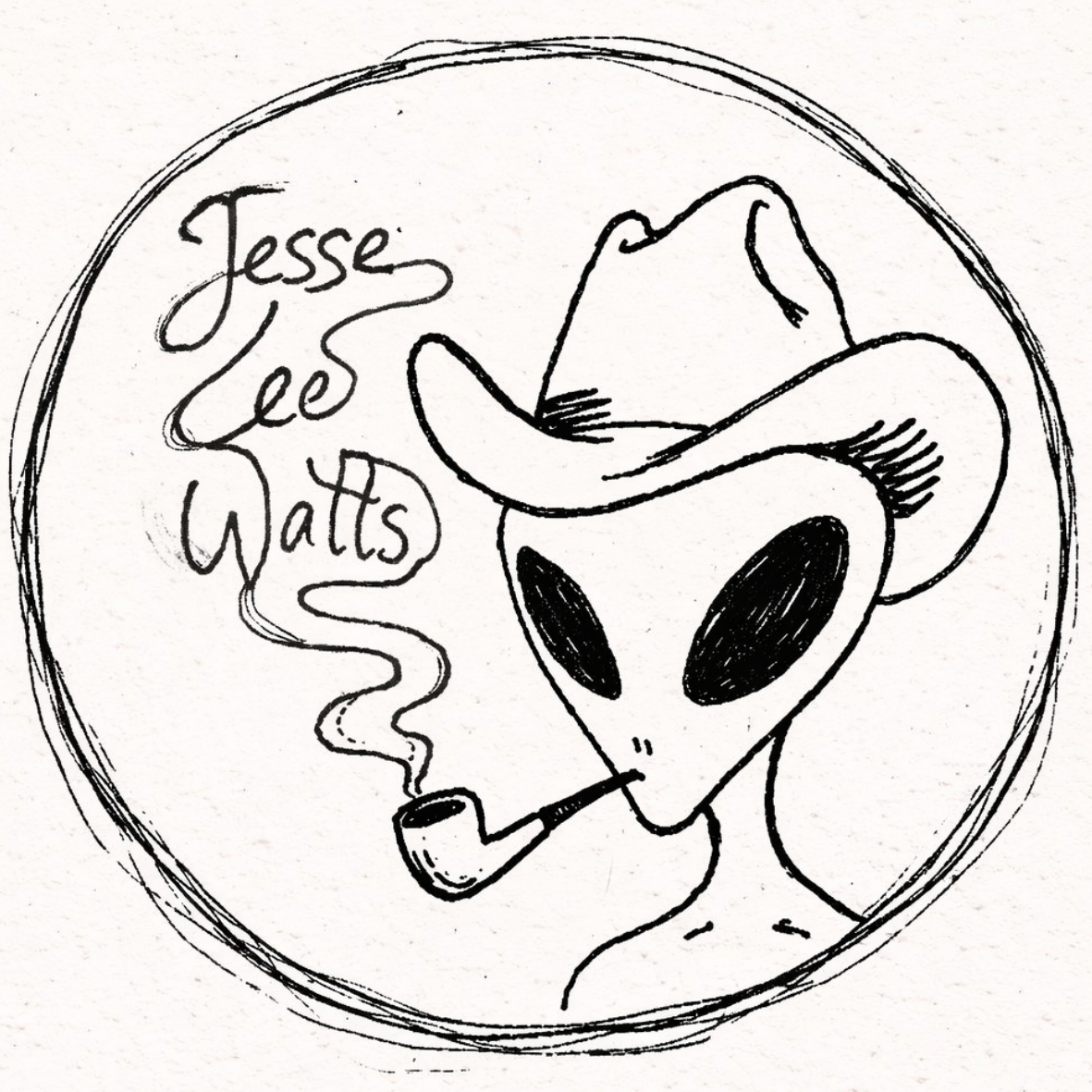 Cosmic Cowboy Alien Sticker
