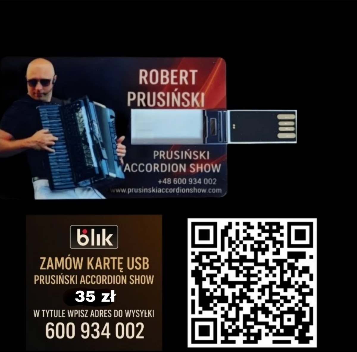 KARTA USB Z MUZYKĄ PRUSIŃSKI ACCORDION SHOW