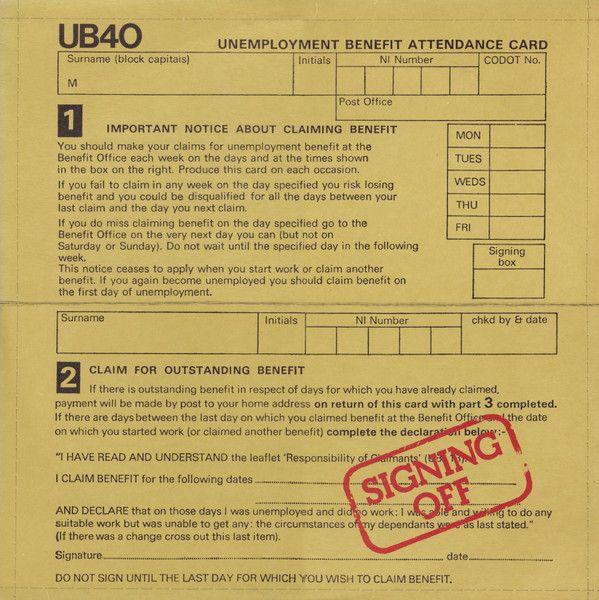 UB40 – Signing Off - Vinyl