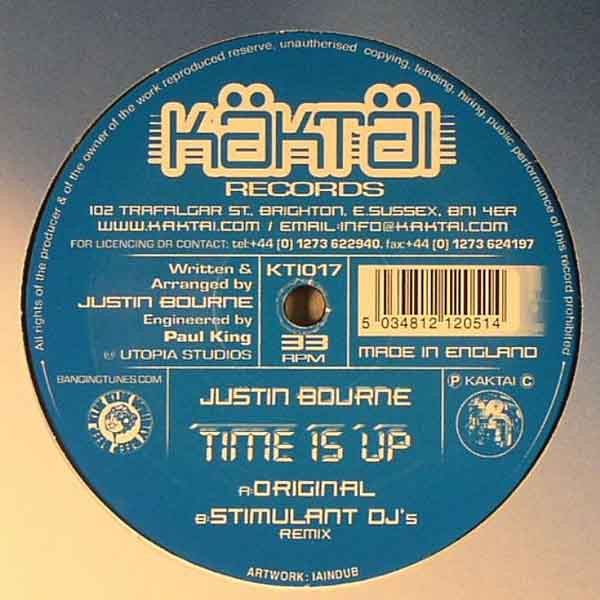 Justin Bourne – Time Is Up - Vinyl