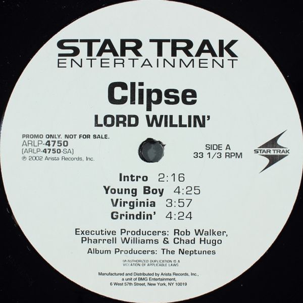 Clipse – Lord Willin' - Vinyl