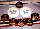 Live Wire Band Pin Back Buttons