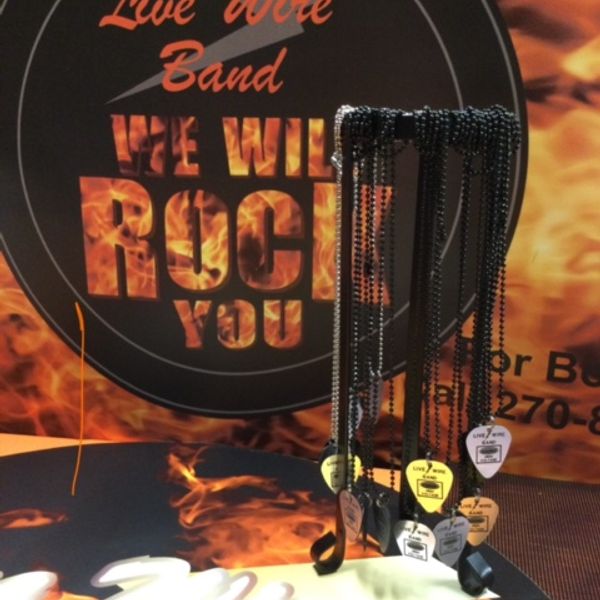 Live Wire Guitar Pic Necklace