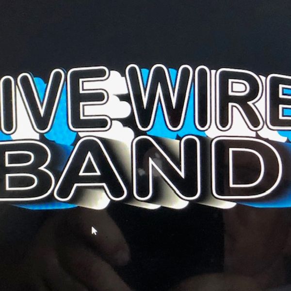 Live Wire Band Fan Tee front and back logo AWESOME COLORFUL