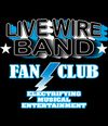 Live Wire Band Fan Tee front and back logo AWESOME COLORFUL