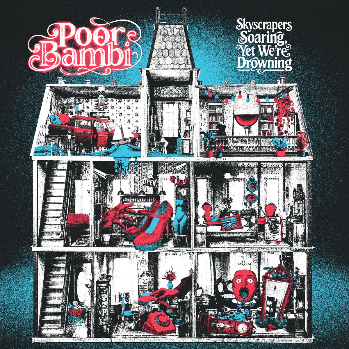 Skyscrapers Soaring, Yet We're Drowning - Vinyl, Limited Edition Transparent Red (Signed/Unsigned)