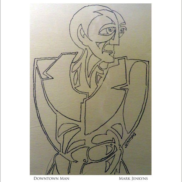 DOWNTOWN MAN | Image 4.75”x6.75”/ White frame 8.75”x 10.75”