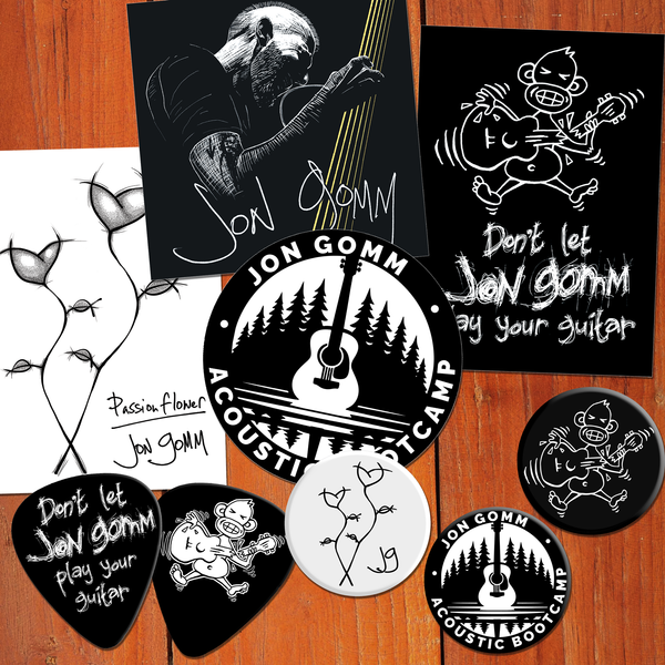 Stickers + Badges + Guitar Picks Grab Bag