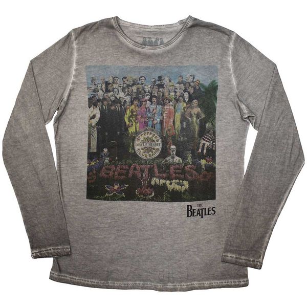The Beatles Unisex Long Sleeve T-Shirt: Sgt Pepper Stone Wash AVAILABLE IN XS, S, M, L, XL