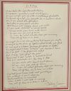 HAND-WRITTEN, AUTOGRAPHED LYRICS