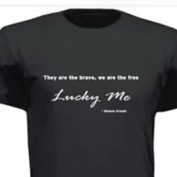 "LUCKY ME" T-shirt, black