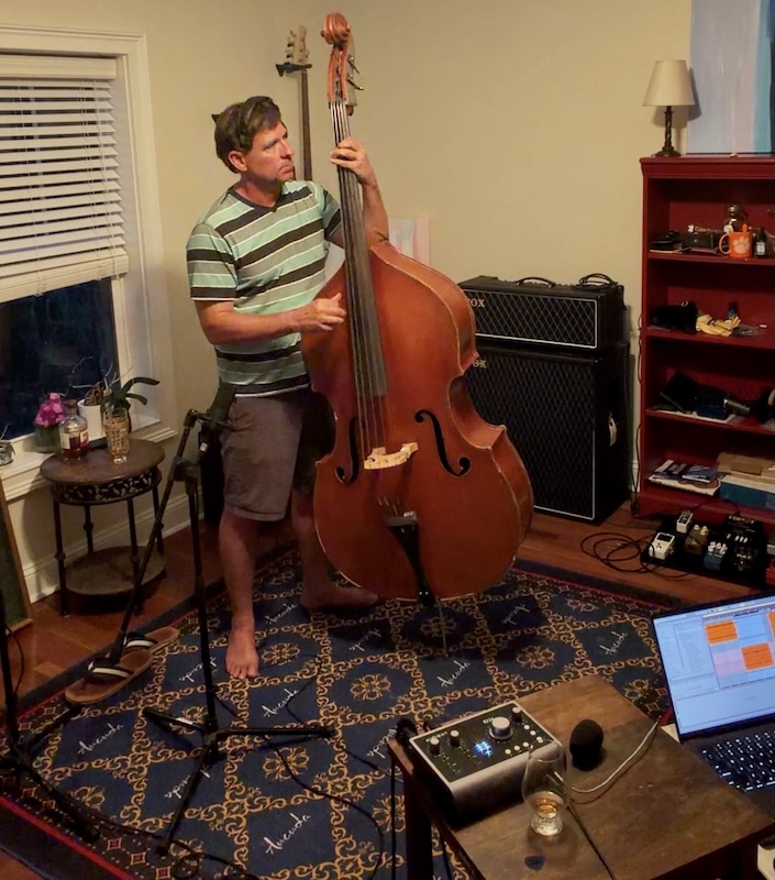 FB Delporto recording double bass for If By Sunrise.
