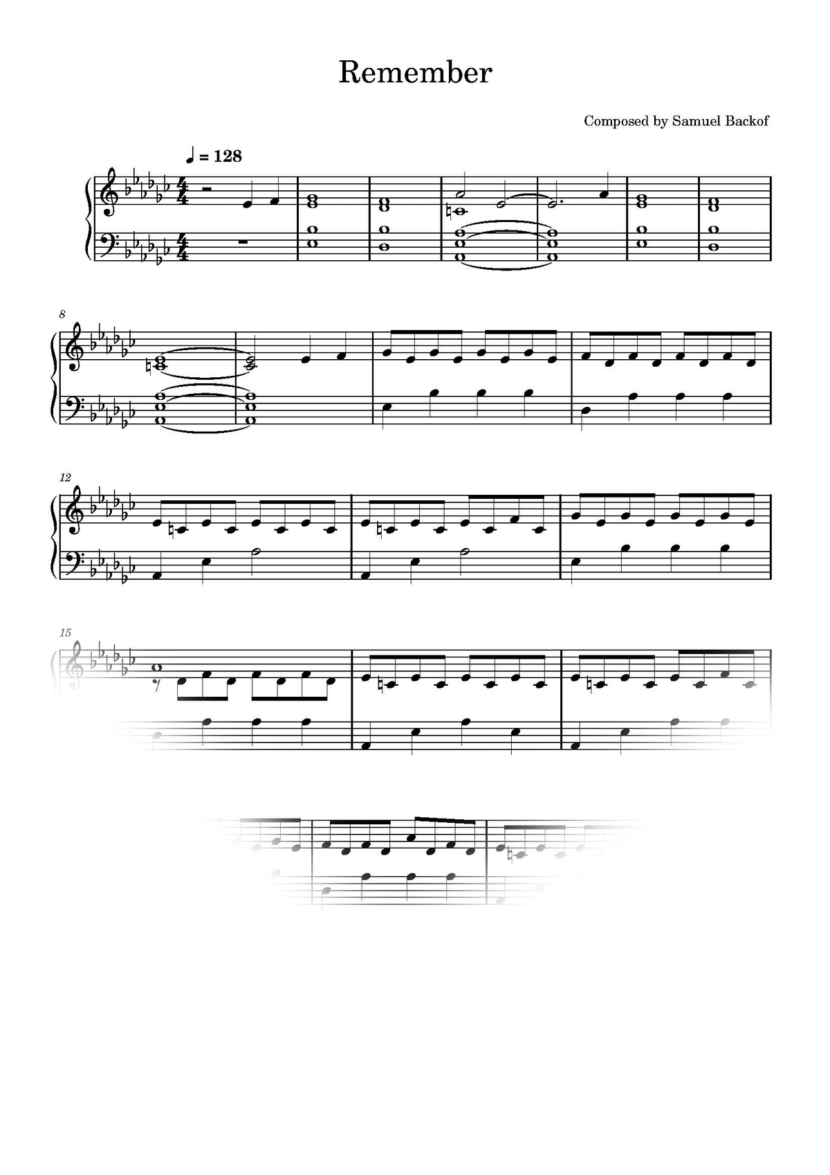 Remember Sheet Music