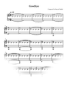 Goodbye Sheet Music