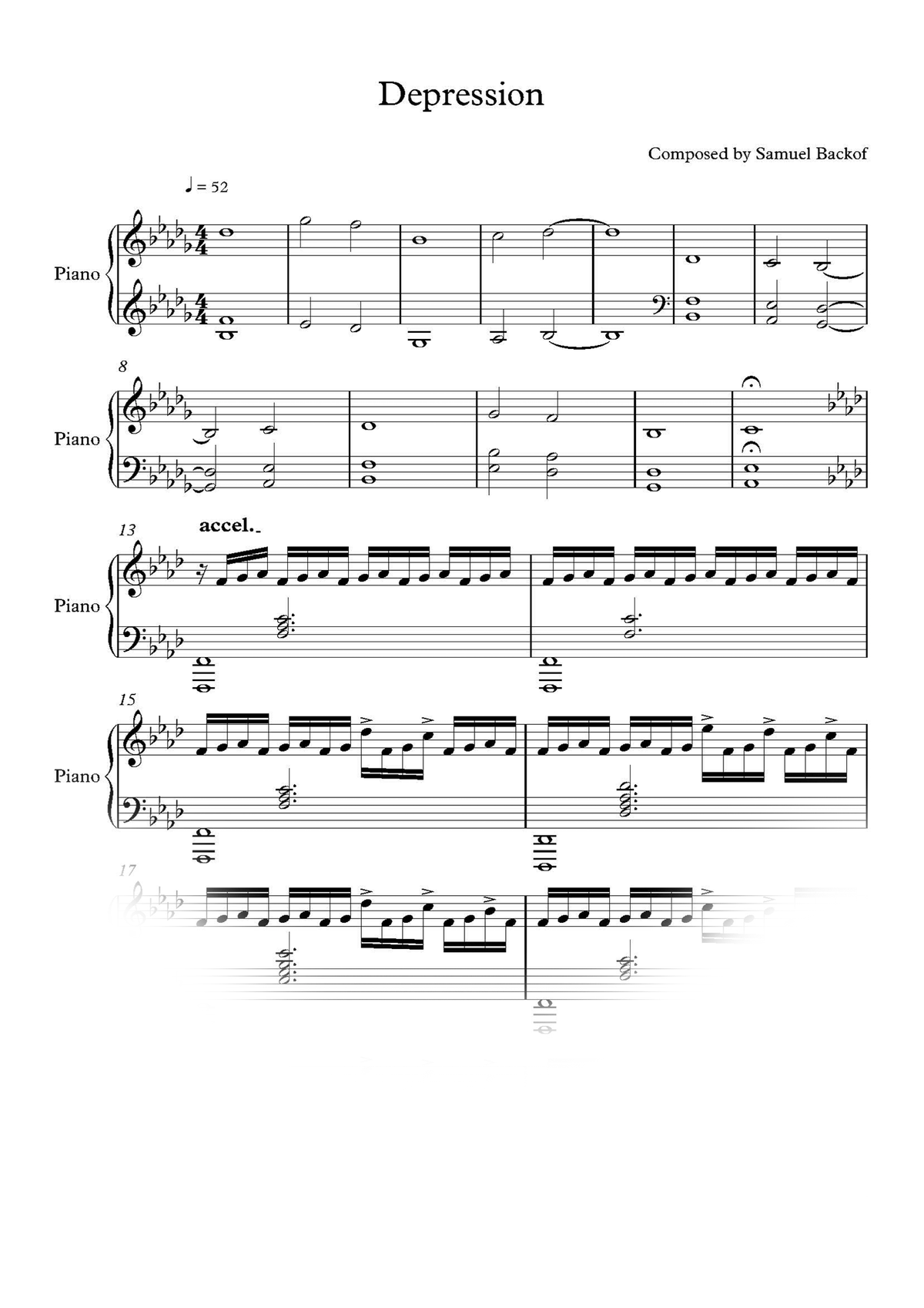 Depression Sheet Music