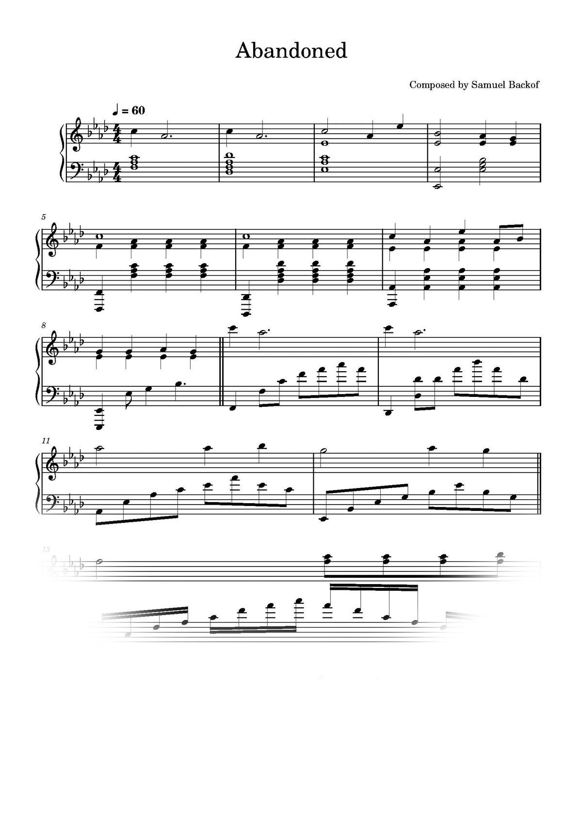 Abandoned Sheet Music
