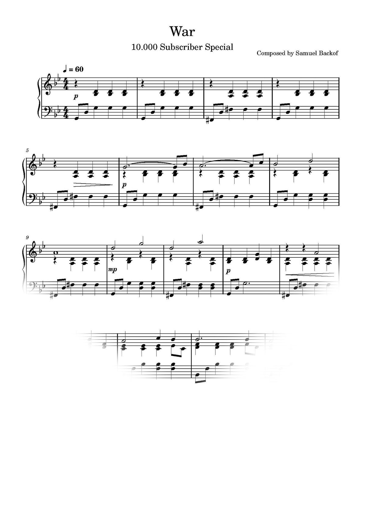 War Sheet Music