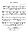 One Last Time Sheet Music