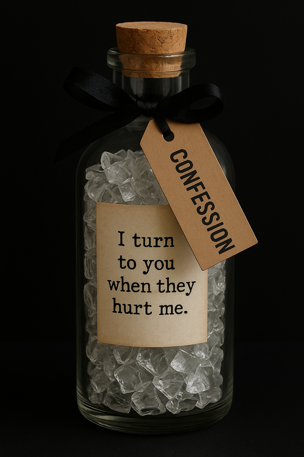 Confession I: "I turn to you when they hurt me."