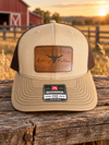 Ashley Felton Tan Patch Trucker Hat