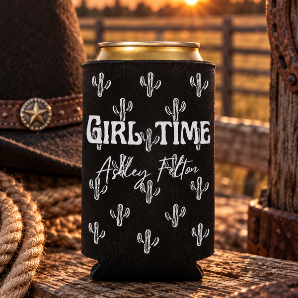 Ashley Felton “Girl Time” Black Koozie