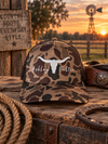 Ashley Felton Camo Longhorn Hat w/ White Logo