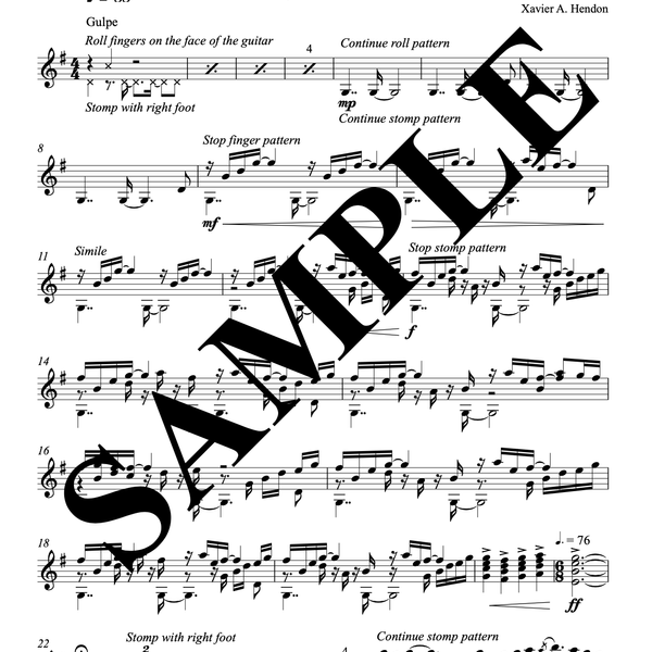 Latin Fugue (2019) - Solo Guitar