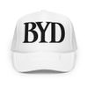 BYD Foam Trucker – White (Black Embroidery)