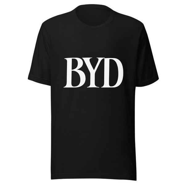 BYD Tee – Black (White Print)