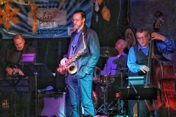 Jazz Nights Kelowna. Craig Thomson, Sean Bray, Bernie Addington, Trevor Salloum. Photo credit Darren Jones Photography.
