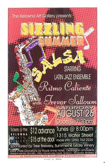 Kelowna Art Gallery Sizzling Salsa event with Trevor Salloum and Ritmo Caliente
