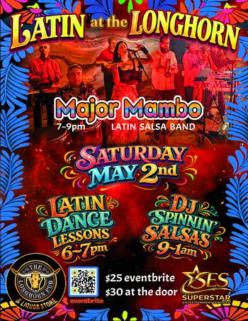 Major Mambo Sextet, Latin Party, Longhorn Pub, Vernon BC 2026

