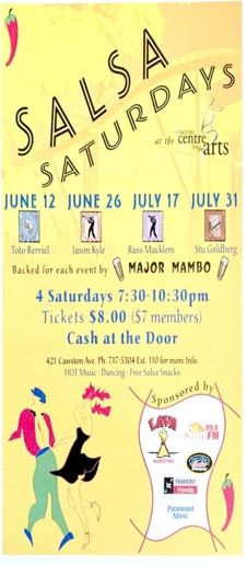Major Mambo at Rotary Centre for the Arts. Salsa Saturdays.
