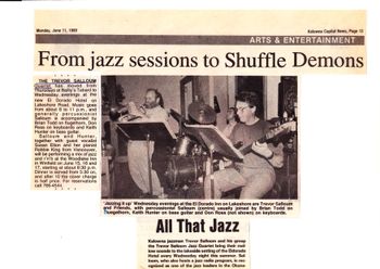 Trevor Salloum Jazz Band (Brian Todd, Keith Hunter, Don Ross, Trevor Salloum) Credit: K:elowna Capital News 1990

