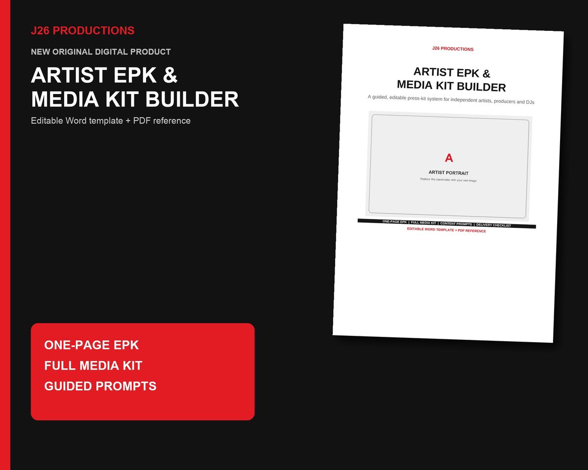J26 Artist EPK & Media Kit Builder