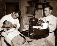 Todd Hoke gets his teeth cleaned at the dentist