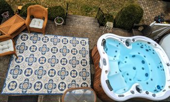 Arial hot tub view
