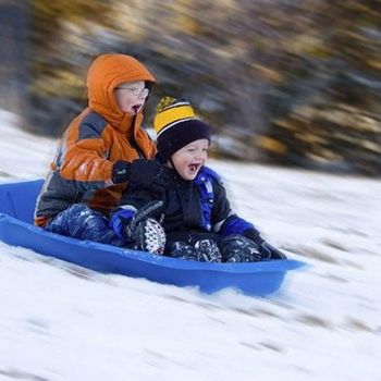 Weeeeee! The sled hill at Green Gables Estate
