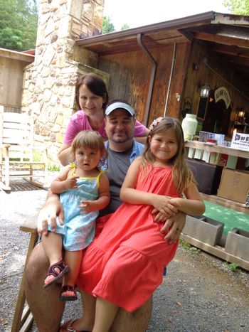 The Alford family, from Joaquin, TX. Adeline (LL) and Autumn (LR) with Mom, Lynnette and Dad, Chad
