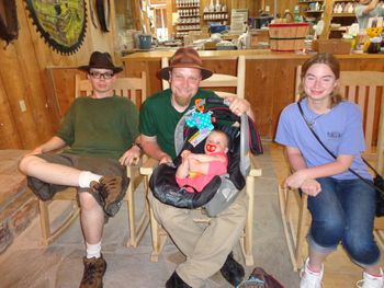 L-R Kevin Ashby, Carpentersville, IL, Michael Kutella, Kathleen  (Infant) Kutella and Azure Kutella, Huntley, IL
